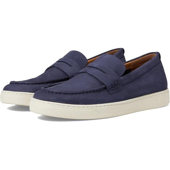 Vionic Mens Thompson Loafers US 11.5 M EU 44.5 Navy Blue Suede NIB